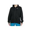 Nike Logo Print Solid Zip Hoodie Jacket Women Outerwear Black DM6416-010
