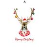 Vintage Christmas Metal Wall Decoration, Holiday Sticker Sign