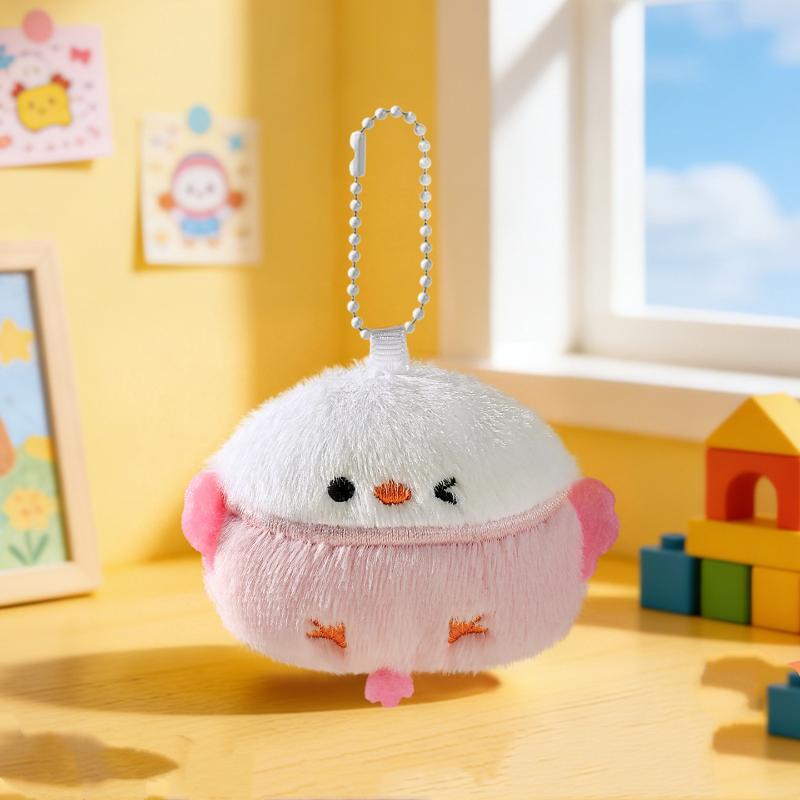 Cute Cartoon Plush Bird Keychain Creative Fashion Parrot Seagull Pendant Backpack Decoration Pendant Accessories Gift