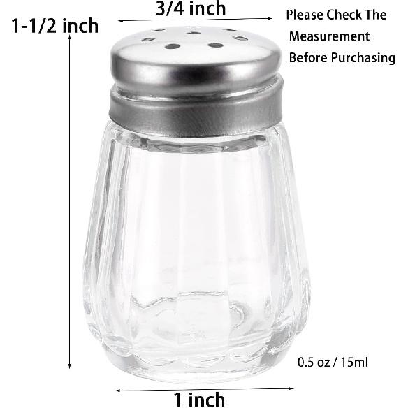 TOPZEA Set of 30 Salt and Pepper Shakers, 0.5 Oz Mini Clear Salt and Pepper Holders Spice Shaker Glass Kitchenware for Home, Wedding, Car Camping,