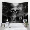 dark horror skeleton ghost background decoration tapestry curtain wall covering halloween