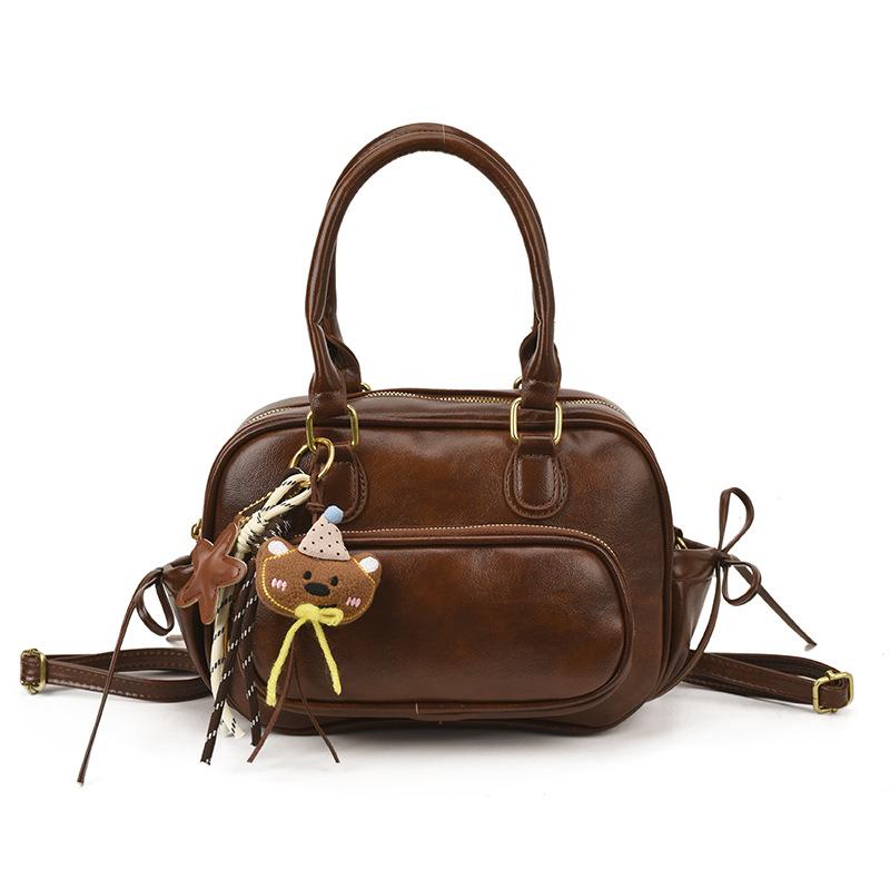 Premium oily leather retro women's backpack 2025 new fashion commuting versatile back bag multi-purpose handbag