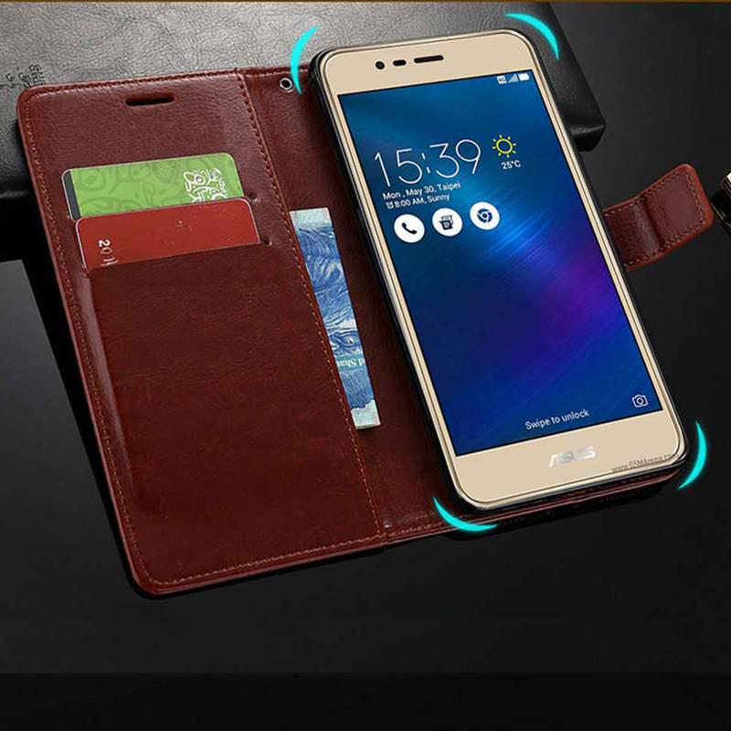

Кожаный флип-чехол-кошелек для ASUS Zenfone 4 Zenfone4 ​​Max ZC520KL Live ZB501KL кожаный флип-чехол