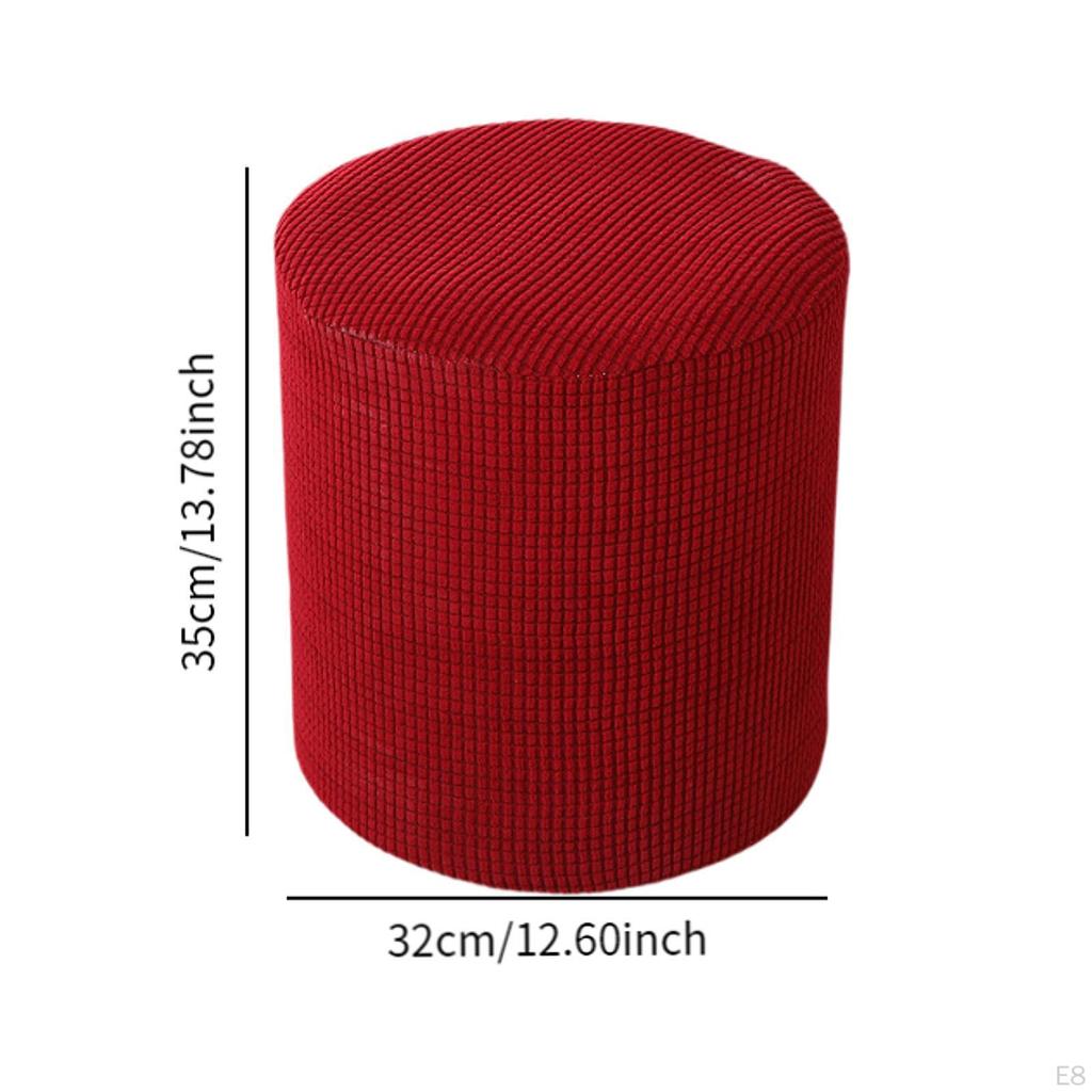 Ottoman Cover Foot Stool Stretch Decor Footstool Protector Slipcover