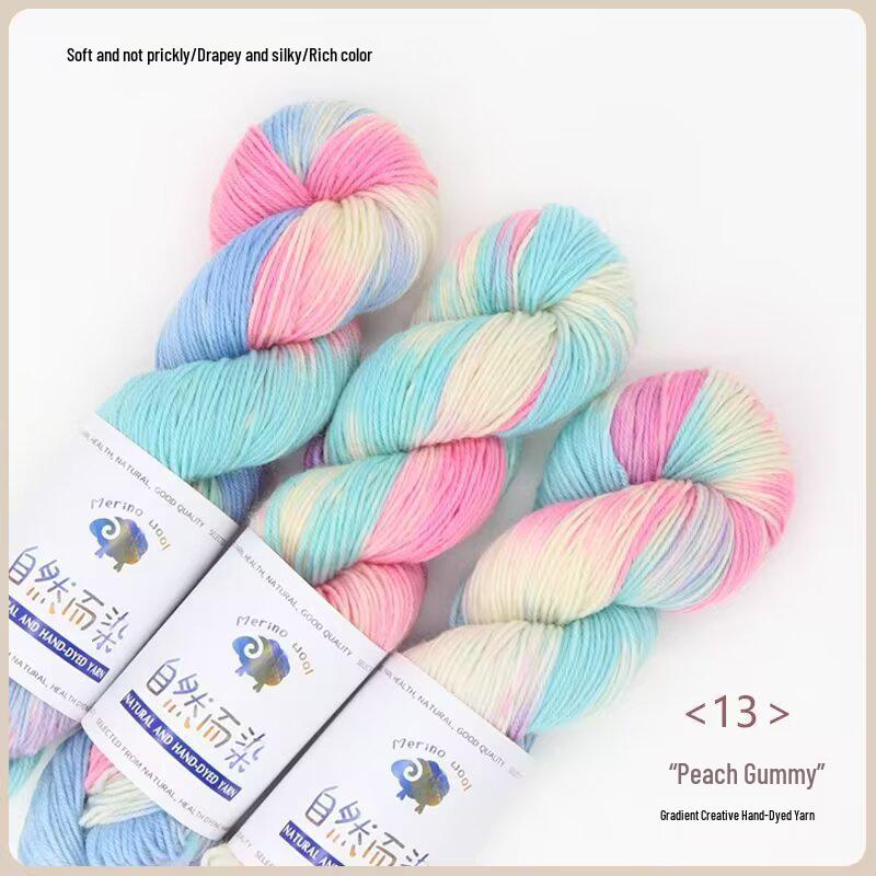 Hand-Dyed Blended Wool Yarn for Crochet & Knitting: 100g Skeins for Hats, Scarves, Sweaters & Coats