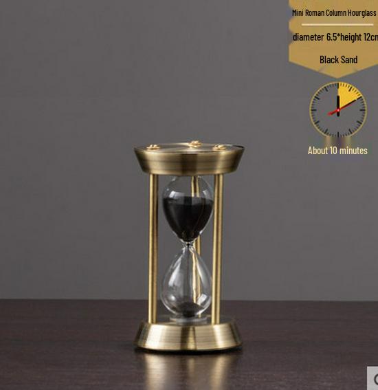 Luxury Metal Hourglass Ornament for Office or Home Decor - Modern Handcrafted Display Piece