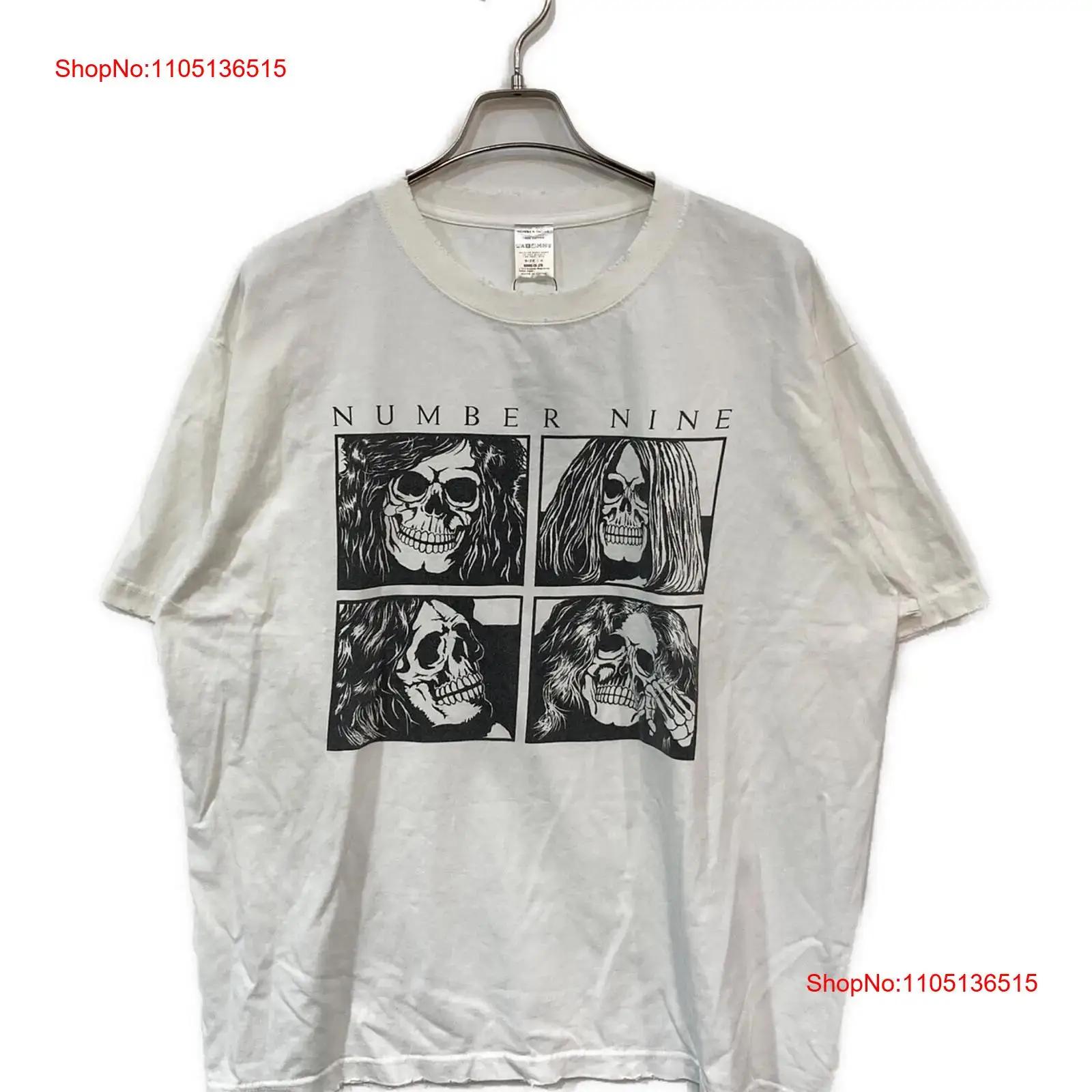 

NUMBER N INE VINTAGE WASH DAMAGE CLASSIC LOGO T SHIRT Size 4 White S24NT004 vintage Washed Slightly homme Casual Unisex 5XL різнокольоровий