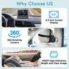 1080P Car Baby Camera with 4.3 Inch Foldable Screen Night Visible 150 degrees  Wide View Angle for Backseat Monitoring