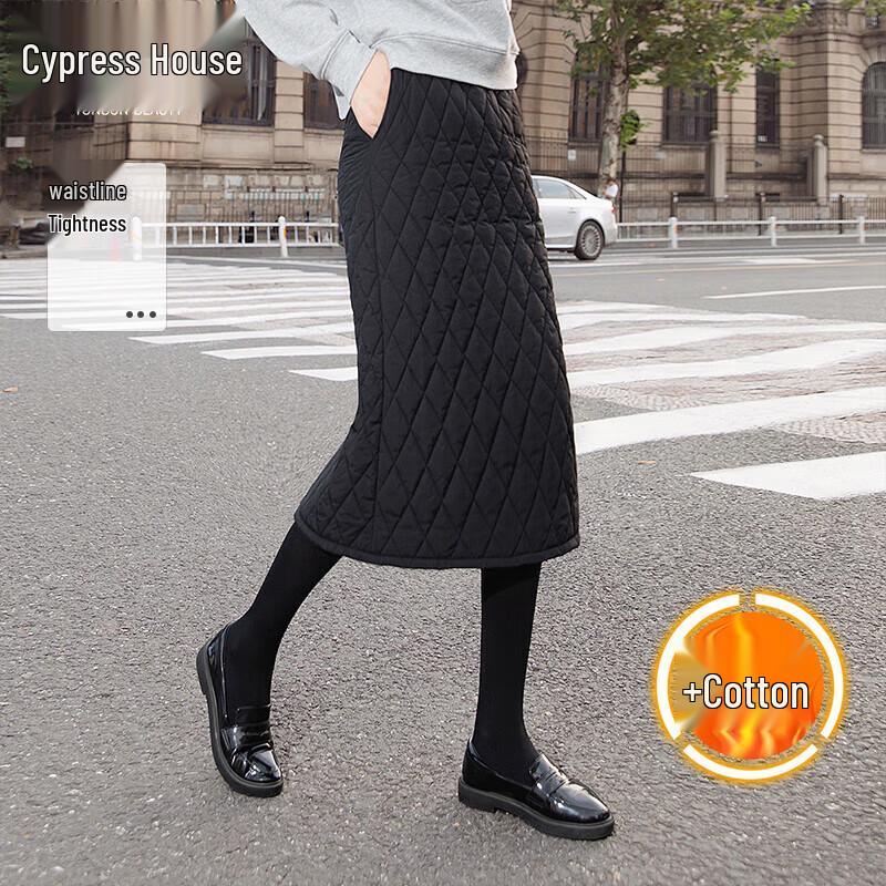 Sishe Plaid High-Waist Mid-Length Skirt S