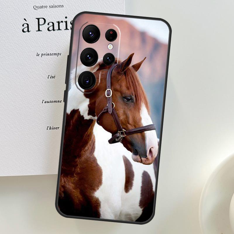 Animal Steed Horse Case For Samsung Galaxy S26 Ultra S24 S23 S22 S21 S25 Ultra S10 S20 Plus S25 FE Phone Cover