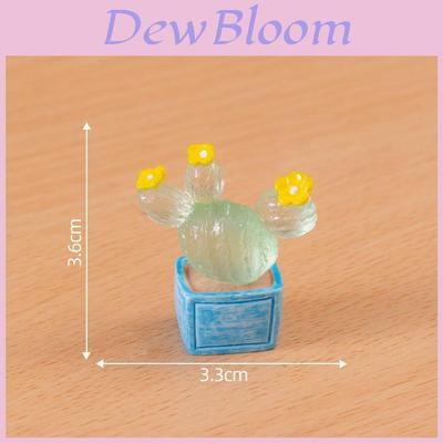 Glow In The Dark Miniature Cactus Resin Figurine Creative Desktop Decoration