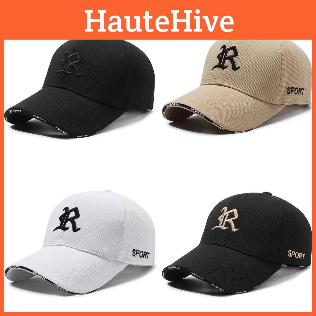 Spring Embroidered R Letter Baseball Cap With Adjustable Fit For Casual Men Women