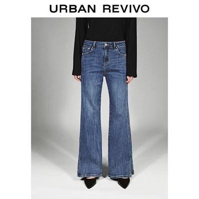 UR Damen gewaschene Schlagjeans aus Denim