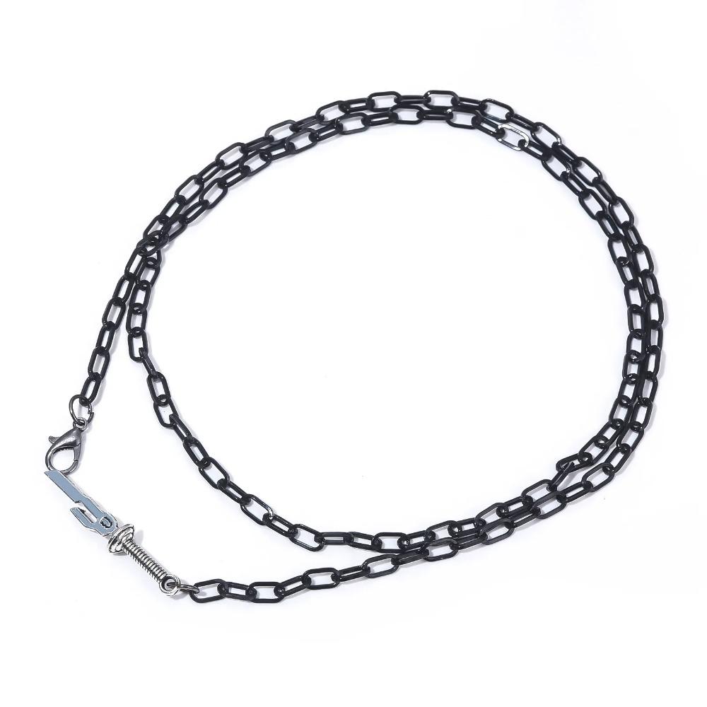 Anime Jujutsu Kaisen Necklace Fushiguro Jiner Tian Nihoko Cos Clavicle Chain Wanli Lock Weapon Model Pendant Jewelry Accessories