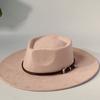 Men's vegan suede hat, women's heart-shaped crown logoengraving suitableforpyrographywide-brimmed hatcappelloluxuryhatsfor woman