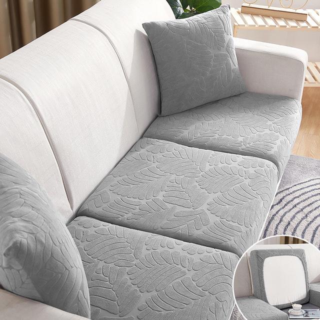 Jacquard Living Sofa Cushion Seat Cover Anti -Dust Tight Wrap Furniture Protector For Pets Kids Family Room Protective Slipcovers 1 /2 /3 /4 Seaters