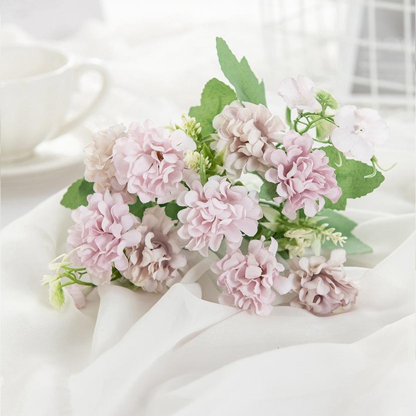 Artificial Flowers Silk Hydrangea Bouquet Home Room Wedding Bridal Bouquets Outdoor Garden Festival Party Diy GiftBox Decoration