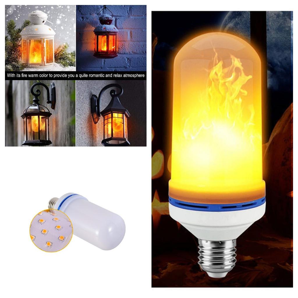 2pcs LED Simulation Realistic Flame Lamp Christmas Bar KTV Atmosphere Lamp