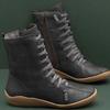 Large size retro medium boots women's autumn and winter new Martin boots women's TEUM boots women