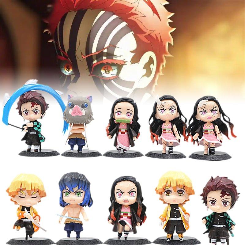 10pcs Slayer Demon Character Toy Doll Pvc Model Desktop Decoration Gift Childred