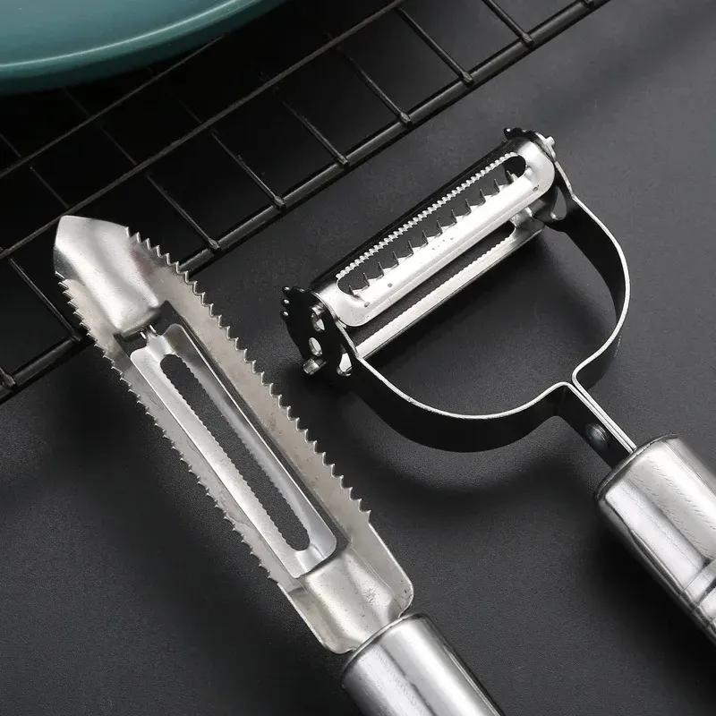 Stainless Steel Peeler, Kitchen Small Tool Set, Multifunctional Household Tools, Fruits, Vegetables, Peels, Knives, Fish Scales,