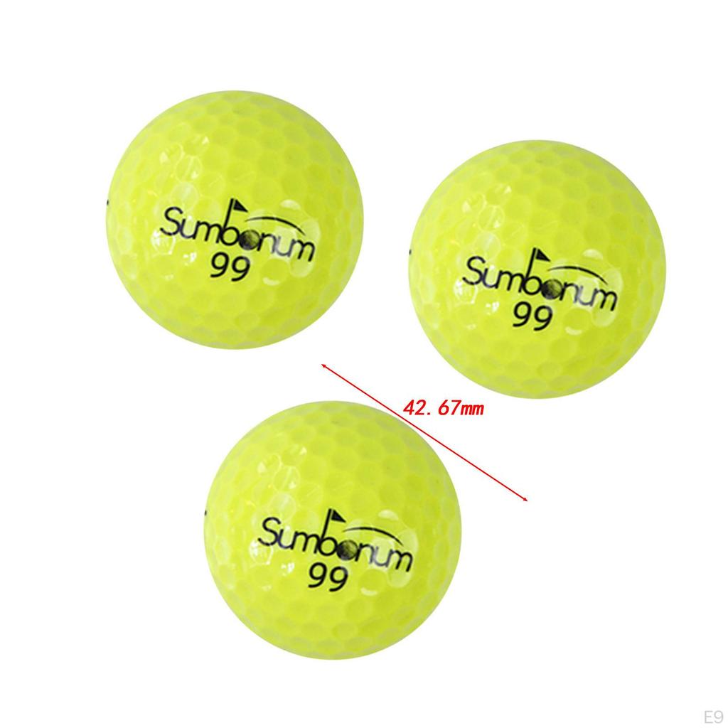 3 sztuki piłek golfowych dwuwarstwowych do ćwiczeń 1,68 cala treningowe zawody gra