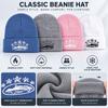 Star Embroidery Cuffed Beanie Hat Stretch Fit Knit Cap Fashion Winter Beanie  Men Women