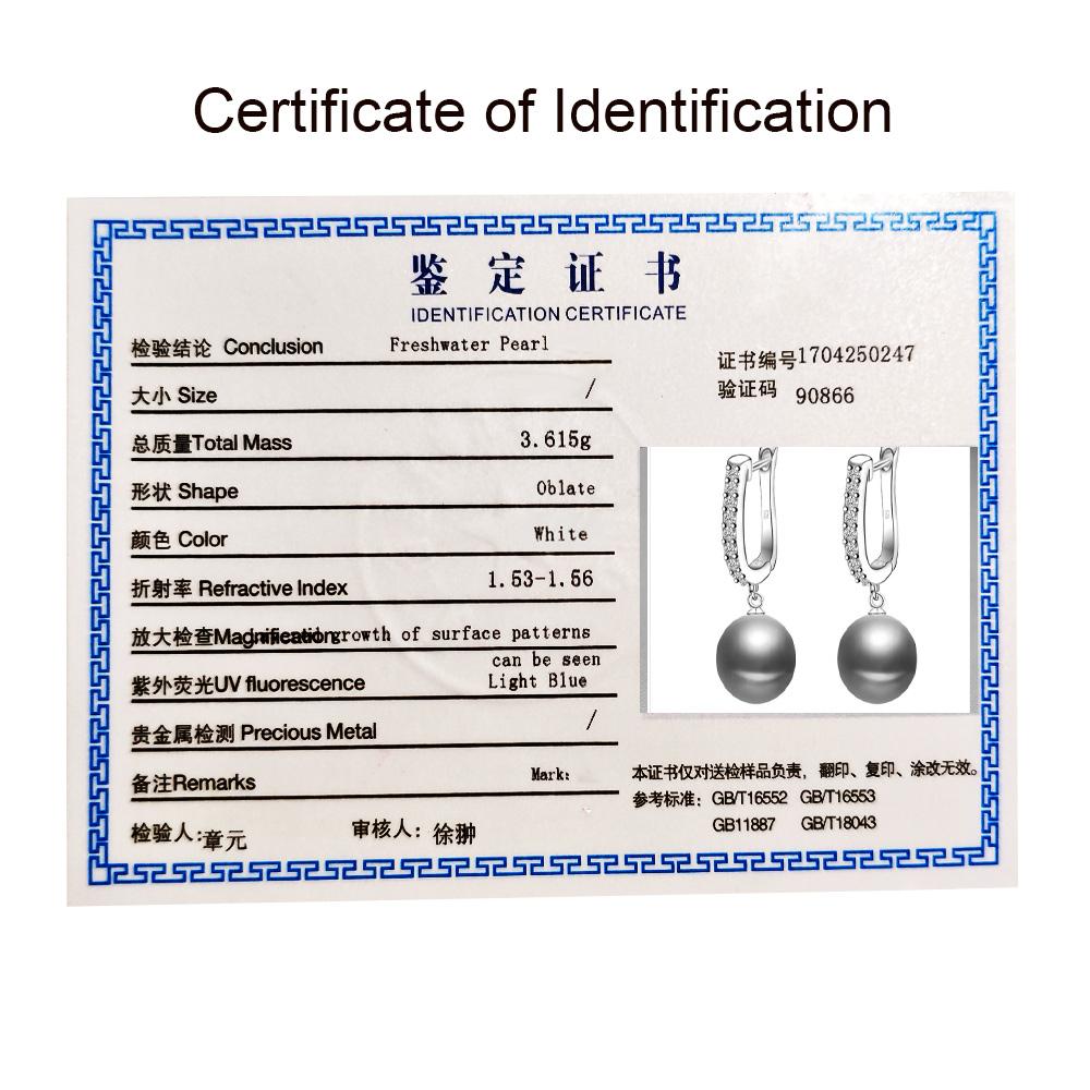 New Real Pearl 925 Sterling Silver Drop Earrings For Women Fashion Zircon Dangle Earrings Natural Freshwater Pearl Jewelry Hot