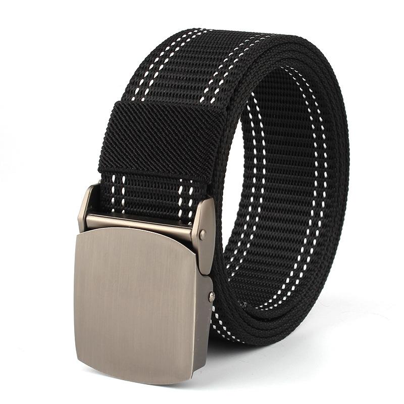 High Quality Belt Nylon Canvas Metal Automatic Buckle Army Outdoor Hunting Webbing Jeans Tactical Belts For Men Male Fashion