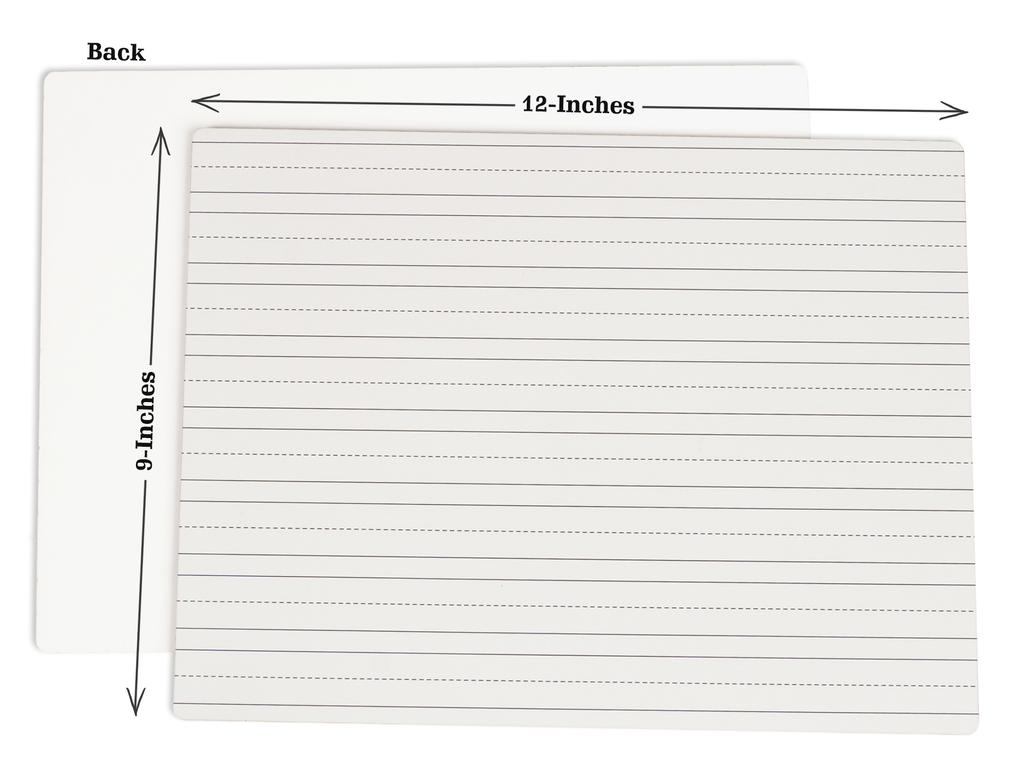 Inkdotpot Dry Erase Board For Kids 9 X 12 Double Sided Lined Blank Dry Erase Lapboard W 4 Markers For Home School (4 Piece
