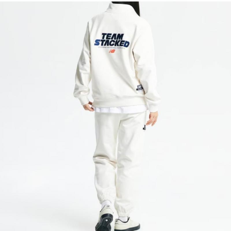 New Balance Half Club New Balance New Balance Common Team Stacked Brushed Half Zip Up