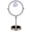 Tabletop Makeup Mirror Double Sided Rechargeable Lighted Vanity Mirror 1X 10X Magnification 3 Color Dimmable 9 Inch