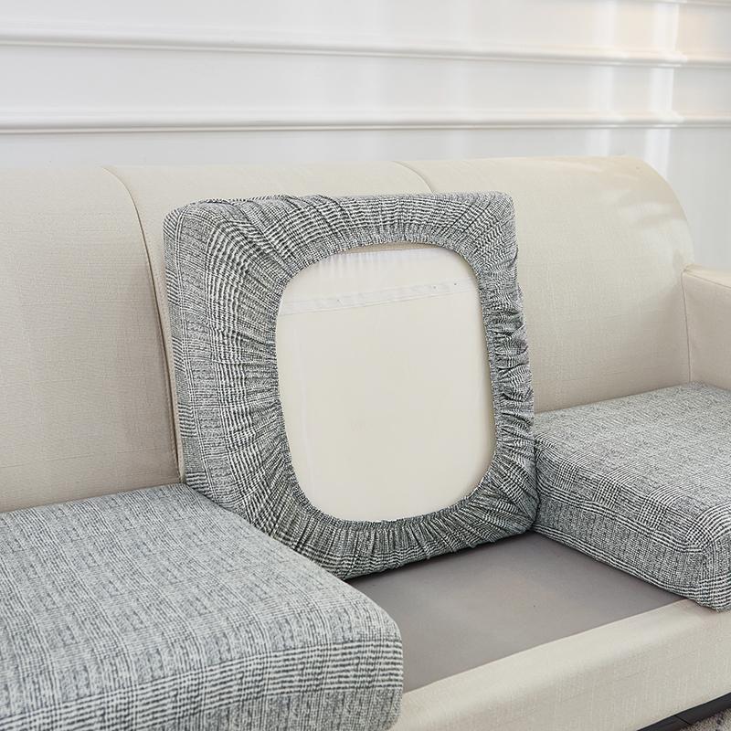 Spandex Stretch Sofa Seat Cushion Cover Chair Cover Pets Kids Furniture Protector Washable Removable Slipcover 1/2/3/4 Seat