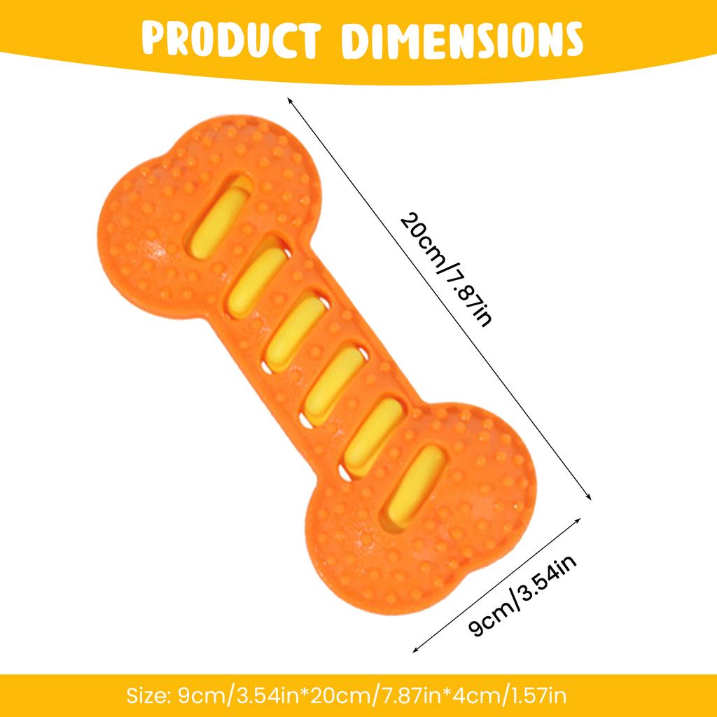3Pcs Teeth Cleaning Molar Stick Squeaky Bones Interactive Massage Toothbrush Dog Toy Textured Teething Bone Puppy Chew Toy