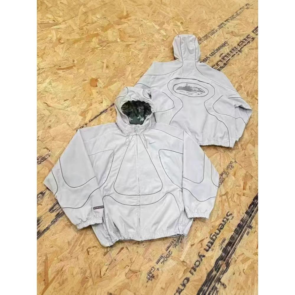 Chaqueta Hook Chaqueta con Capucha para Hombre y Mujer Gabardina Impermeable Tira Reflectante Top Pantalones M