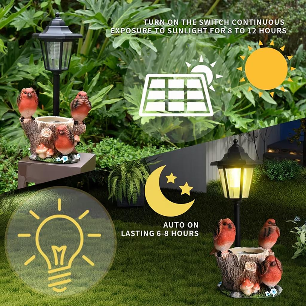 New Solar Hexagonal Garden Light, Animal Courtyard Ornament, Ranch Outdoor Flower Bed Decoration Light