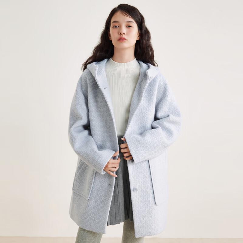 LEDIN Korean Style Petite Hooded Coat