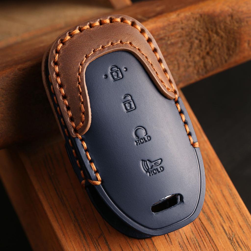 Customized Car Key Cover Is Suitable for Modern Fista Key Cover, Kustu Car Key Bag, High-end Genuine Leather.