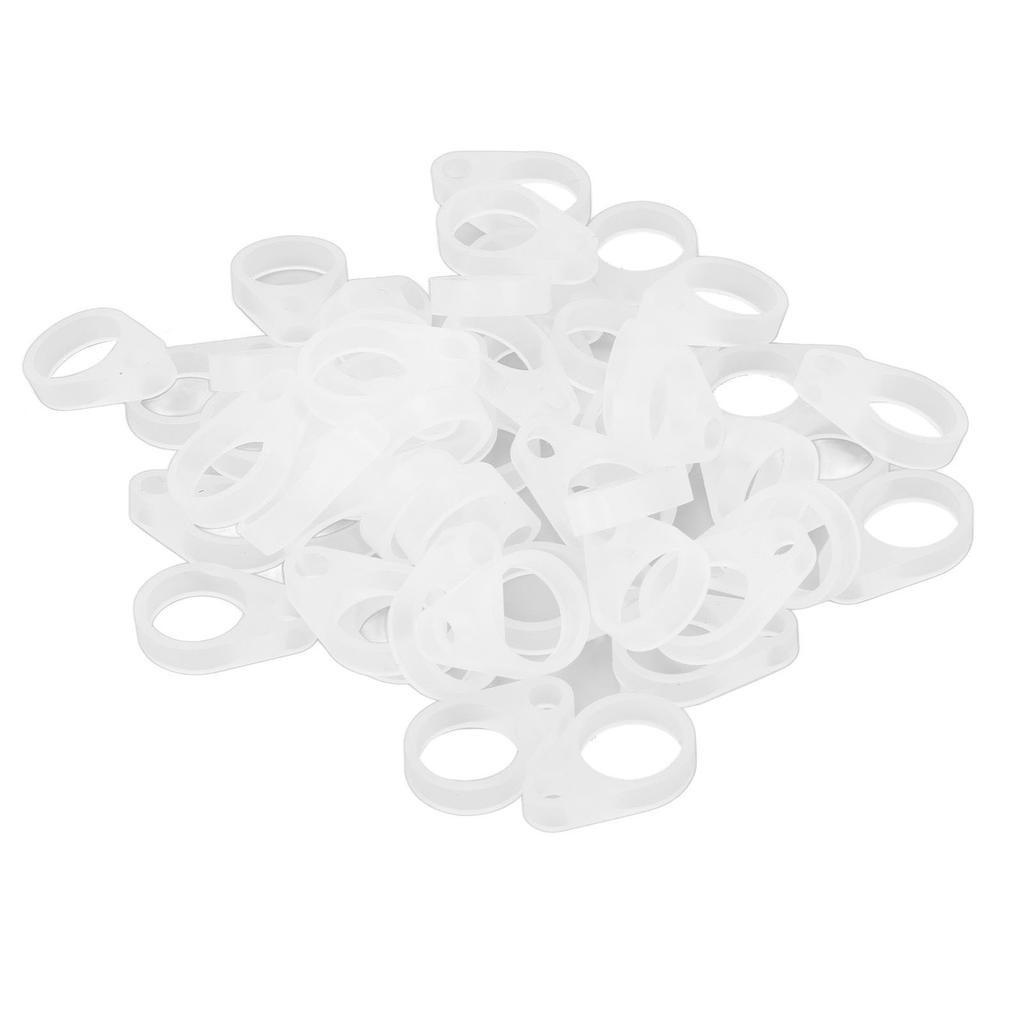 50Pcs Hearing Aid Silicone Loop Flexible Replacement Hearing Aid Clip Adaptor for Hearing Aid Lanyar