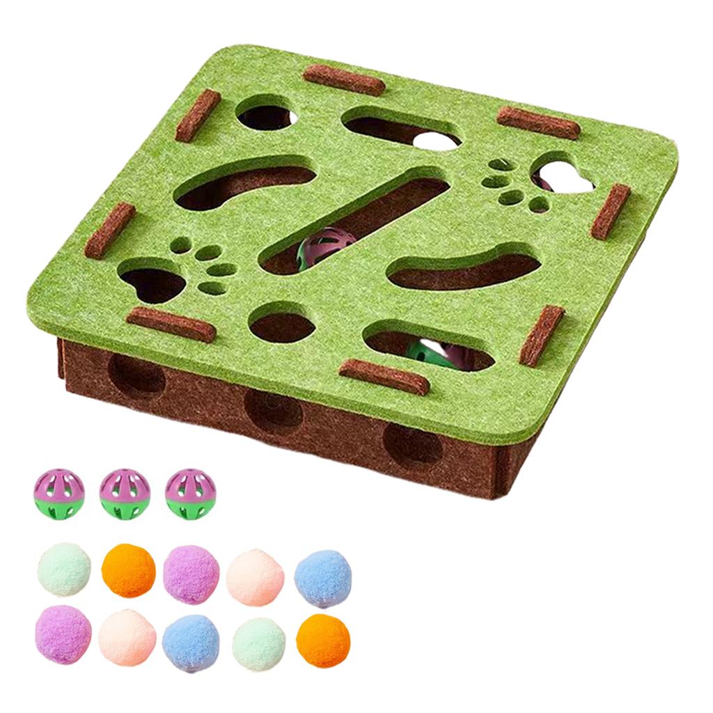 Interactive Cat Puzzle Toy with Bell Ball Cat Exercise Toy Indoor Sports Entertainment Hunting Cat Toys for Cats