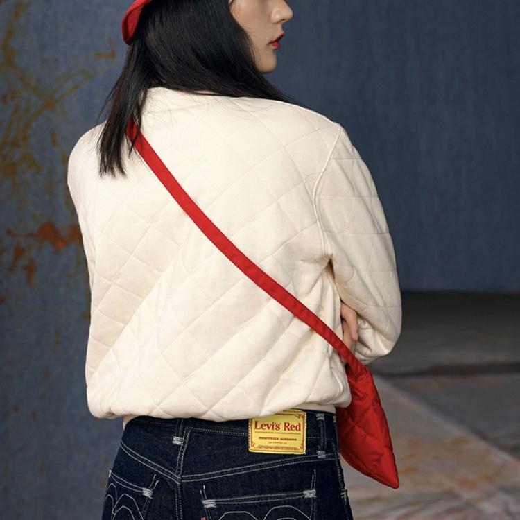 Levis Quilted Crewneck Sweatshirt Women Sweatshirts Off-White A0149-0000