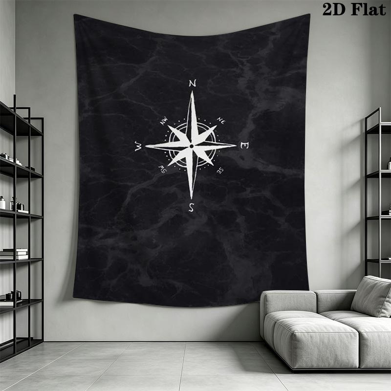 Compass Pattern Home Decor Tapestry, Wall Hanging, Decorative RV Wall Cloth.MGT0918625