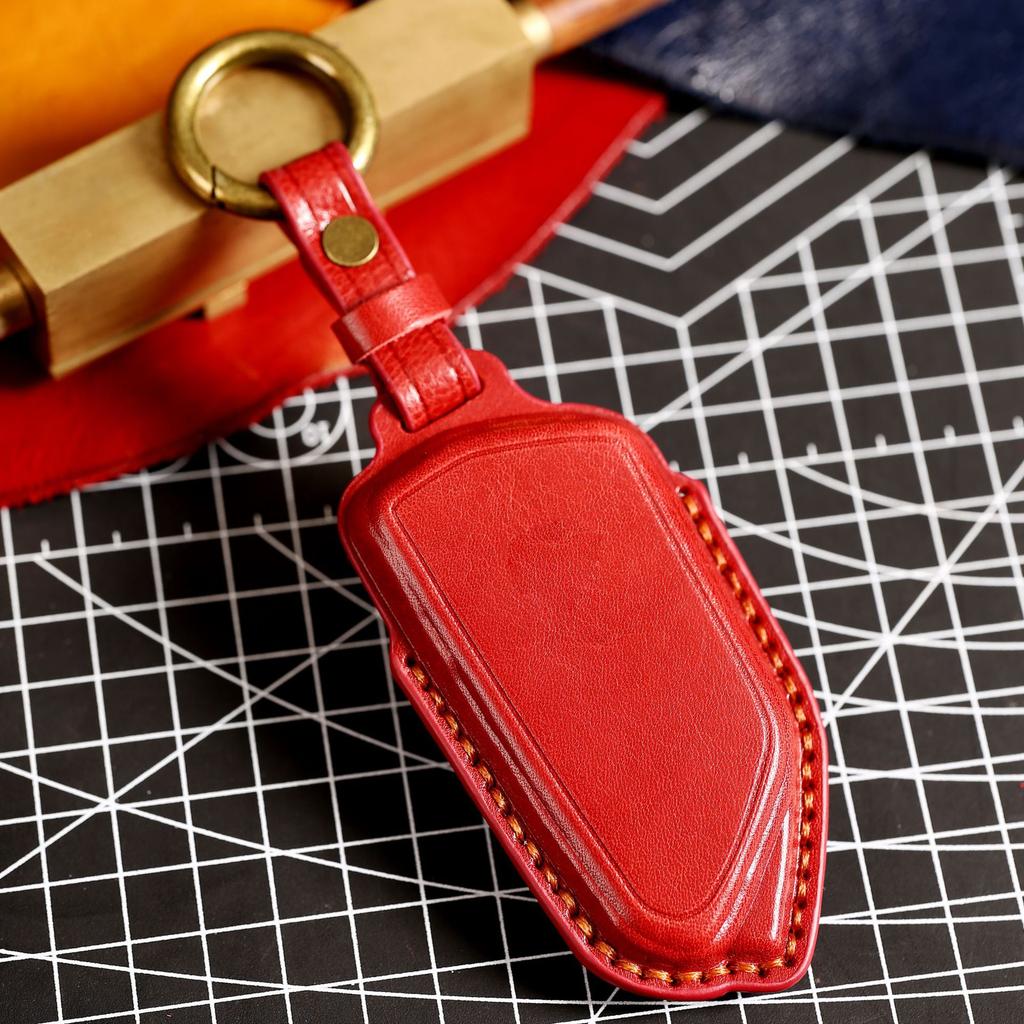 Leather Car Remote Key Cover Case Holder Shell Fob For Volkswagen VW New Sagitar Teramont Passat Tiguan L Pro ID3 ID4X ID6X 2026