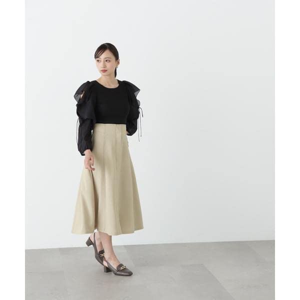 [Jill by Jill Stuart] es Series Stitched Flare Skirt
