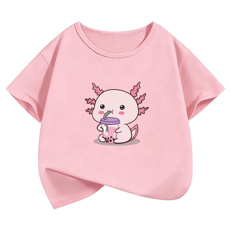 Summer Spring Soft Tee Kawaii Animal T Shirts Funny Manga Kids Childrens Tshirt Boys Girls Casual Top Tee