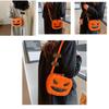 Trendige Mini-Kürbis-Umhängetasche für Halloween mit kreativem Color-Blocking-Design