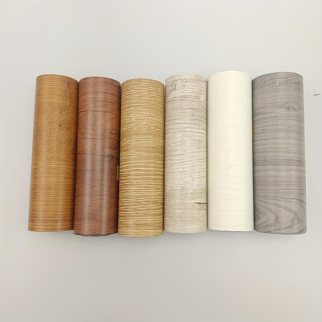1Pc 5m/196.85in Self-adhesive Wood Grain Door Frame Decorative Stickers Wood Grain Skirting Waistline Home Decor Wall Stickers