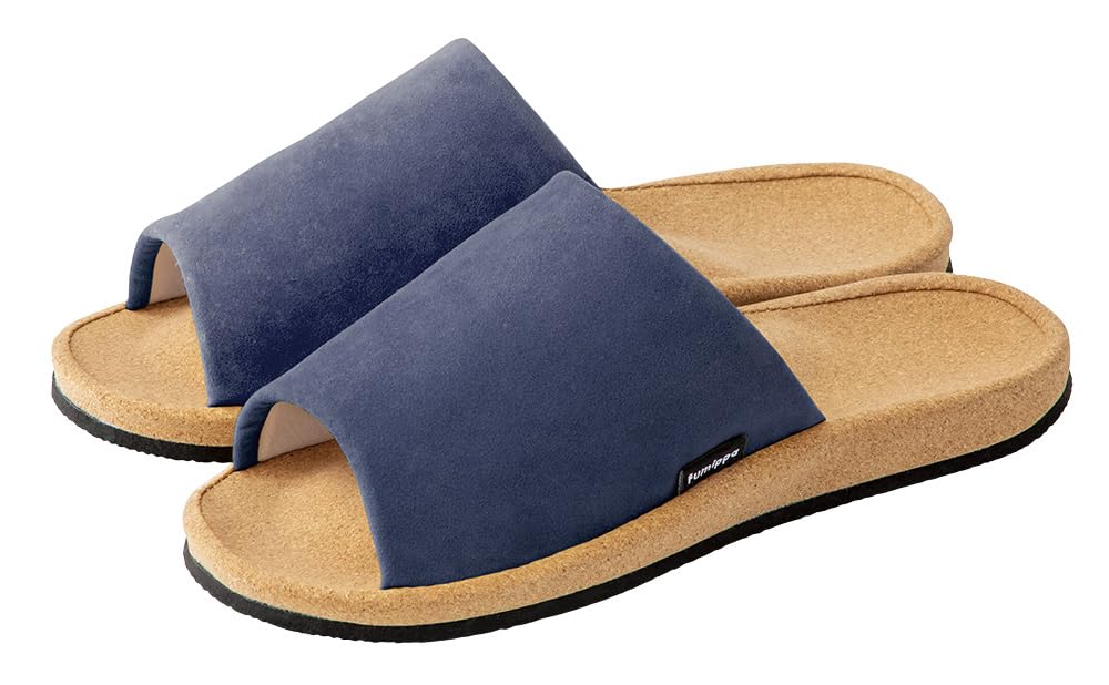 

Alphax Healthy Room Navy Size with Reflexology Slippers Sandals, Fumippa, (Eye), L,