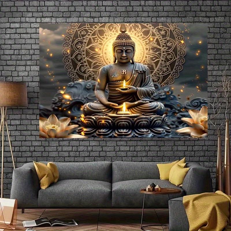 On Thanksgiving Day the huge Buddha statue designed with lotus flowers is a loyal home decoration - a party prop
