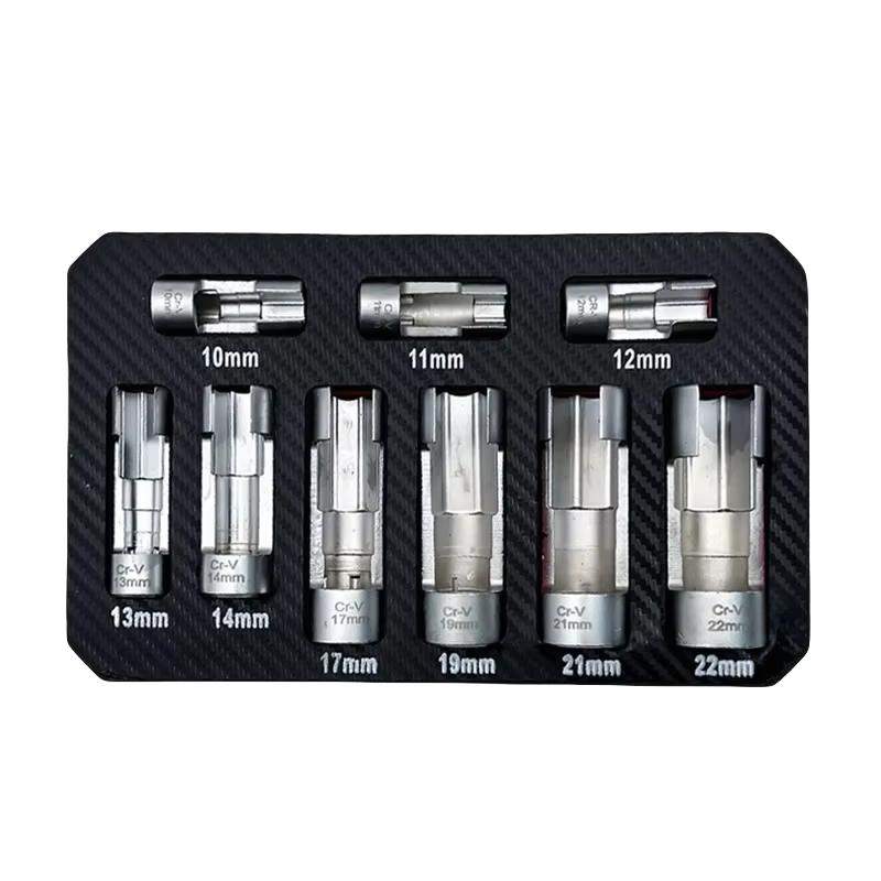 9PCS Oxygen Sensor Open Oil Pipe Disassembly Sleeve Slotted Wrench